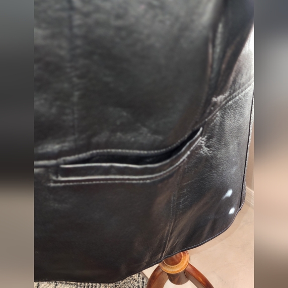 Leather Black Jacket Size Large Clio Leather - Picture 7 of 11
